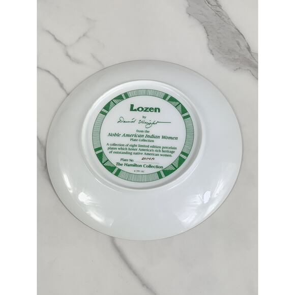 Lozen Noble American Indian Women Year 1991 Porcelain 8 1/2" Wall Decor Plate - Picture 9 of 11